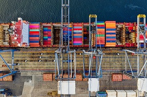 An Aerial view of a Ship